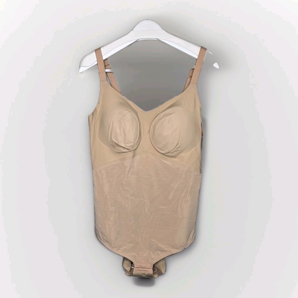 NWT Honeylove 2XL Tank Bodysuit Sand LiftWear Nude Shape Bra Convertible Strap